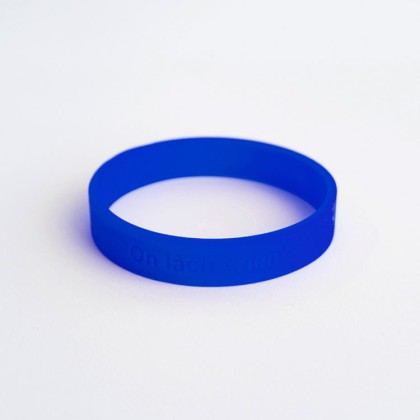 Bracelet en Silicone"ON LÂCHE RIEN-T12S" Bleu