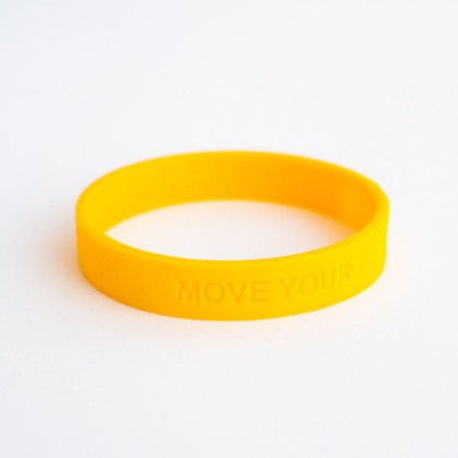 Bracelet en Silicone"ON LÂCHE RIEN-T12S" Jaune