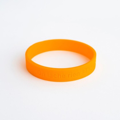 Bracelet en Silicone"ON LÂCHE RIEN-T12S" Safran